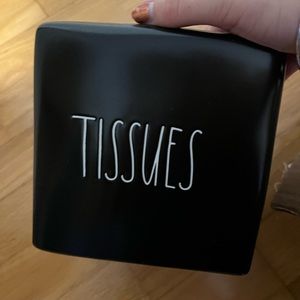 Rae Dunn square tissue box cover